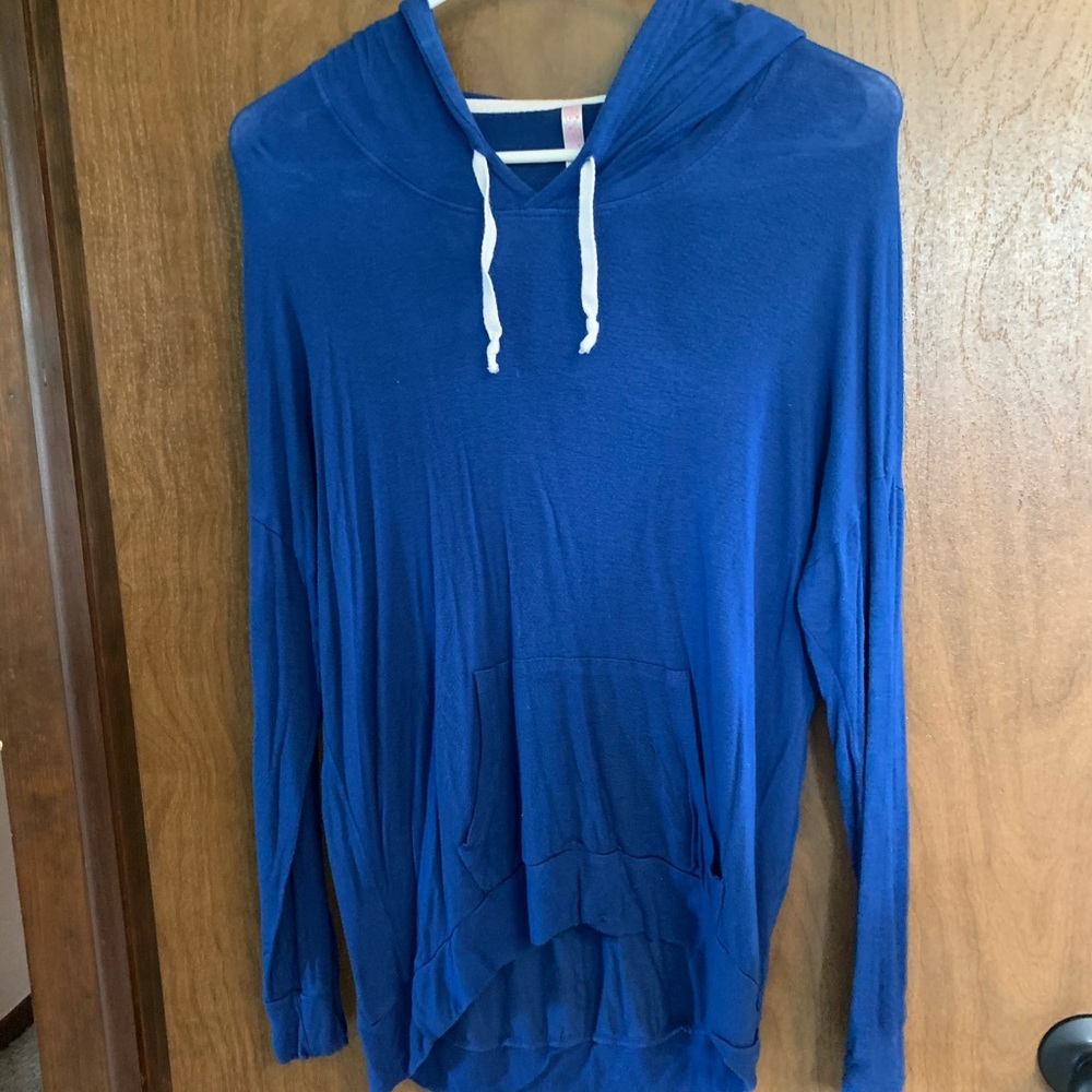 Blue Hoodie Top